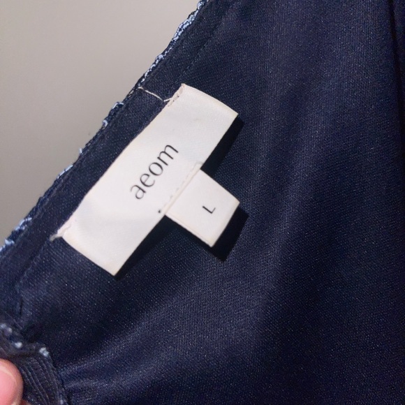 Aeom Sleeveless Halter Blue Lace Midi Dress - Picture 6 of 6